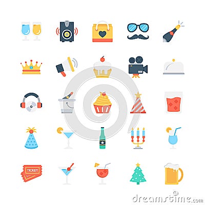 Party and Celebration Vector Icons 1 Stock Photo